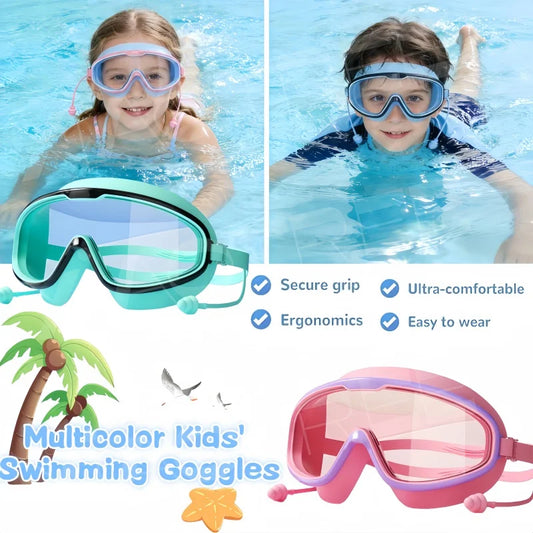👉 Kids Anti-Fog Swimming Goggles – Wide View Waterproof Swim Goggles