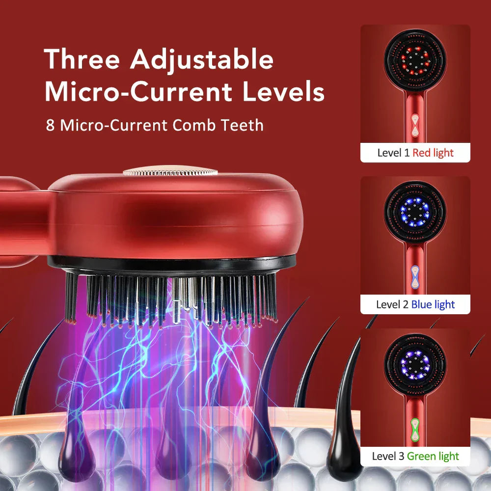 Electric Scalp Massage Comb Red Light