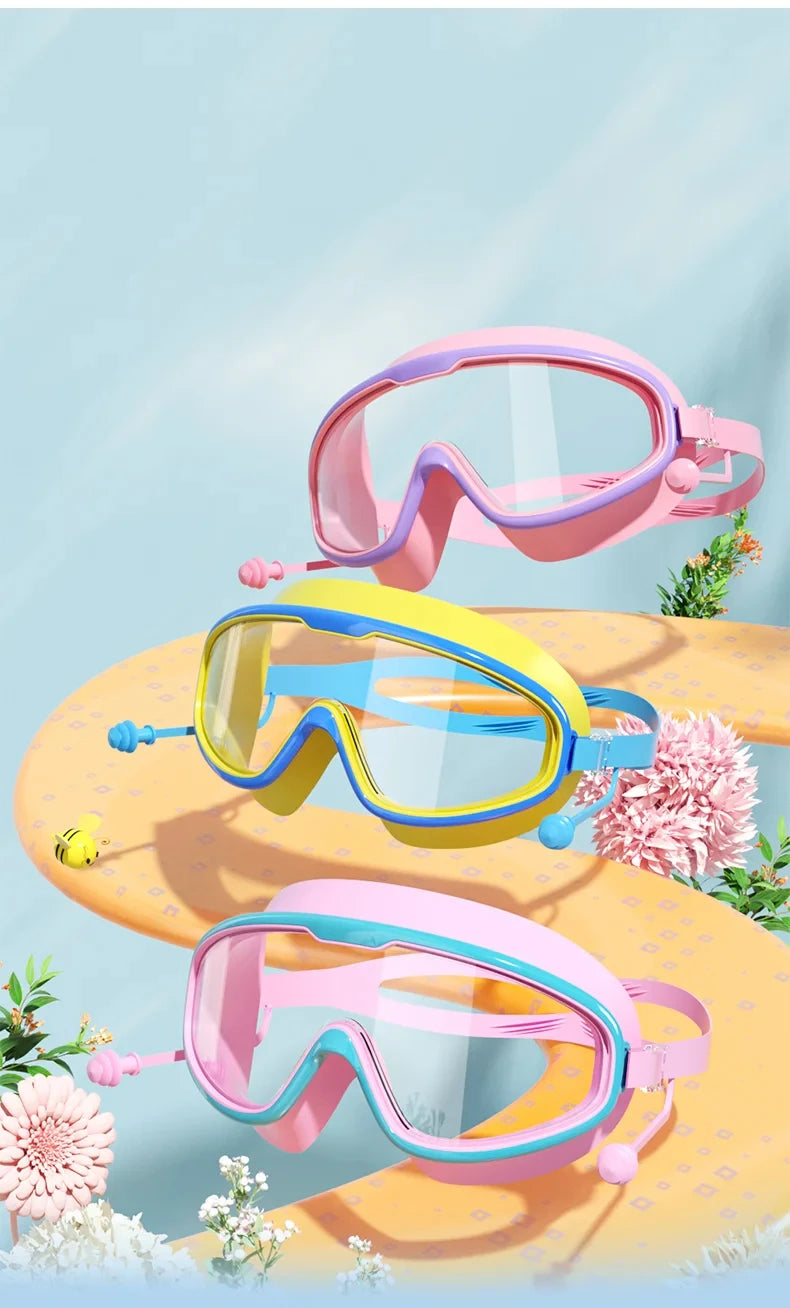 👉 Kids Anti-Fog Swimming Goggles – Wide View Waterproof Swim Goggles