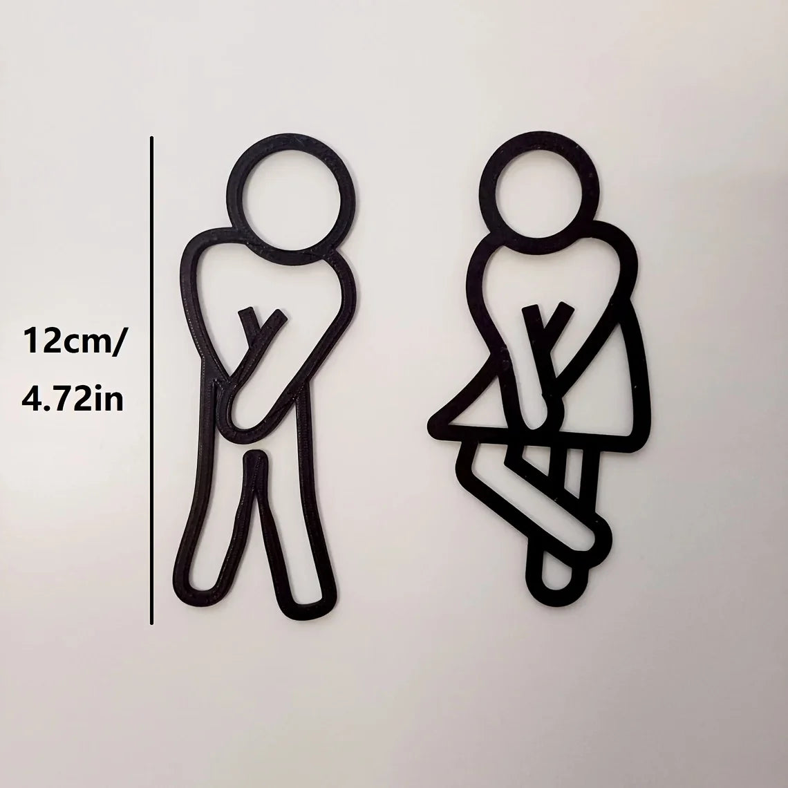 Minimalist Bathroom Door Sign – Unisex Restroom Wall Decor