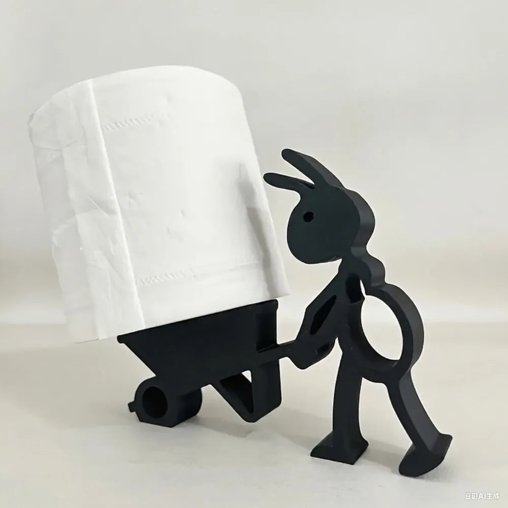 Minimalist Animal Tissue Holder – Bathroom Paper Roll Organizer