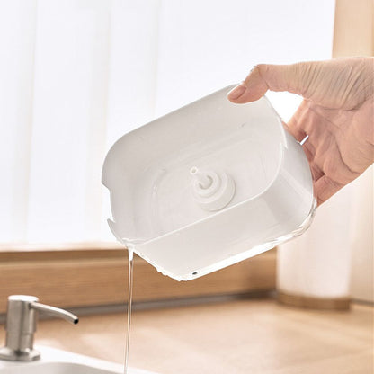 Press Soap Dispenser with Built-In Sponge Holder